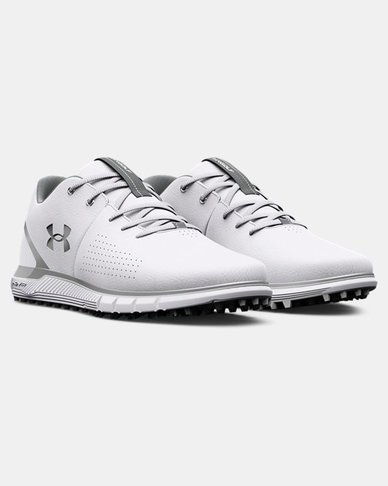 Men's UA HOVR™ Fade 2 Spikeless Wide (2E) Golf Shoes, White, pdpMainDesktop image number 3